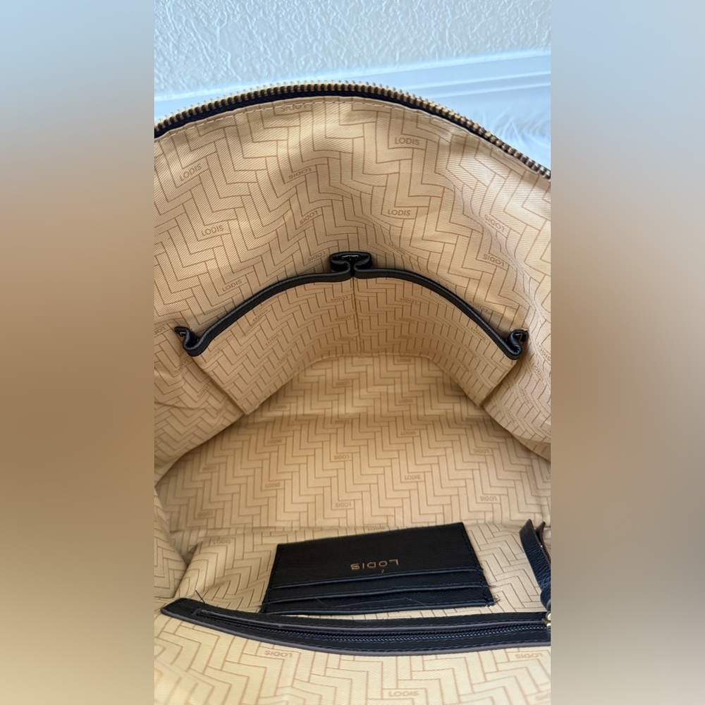 Lodis San Tropez Leather Handbag with Gold Hardware + Wallet - Picture 12 of 16